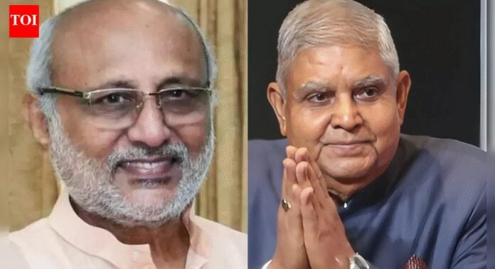 Jagdeep Dhankhar meets C P Radhakrishnan, but no pics or statement from VP's office | India News