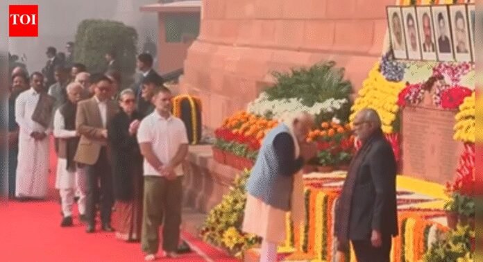 2001 Parliament attack anniversary: PM Modi, Rahul Gandhi pay tribute to fallen heroes – video | India News