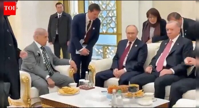 After 40-minute wait, Pakistan PM Shehbaz Sharif ‘gatecrashes’ Putin–Erdogan meet; leaves within minutes