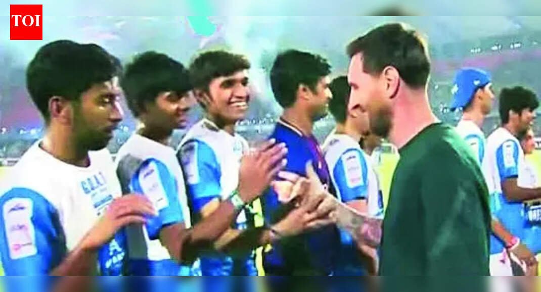 After missing out on Messi moment in Kolkata, teen plays with icon in Hyderabad | Kolkata News