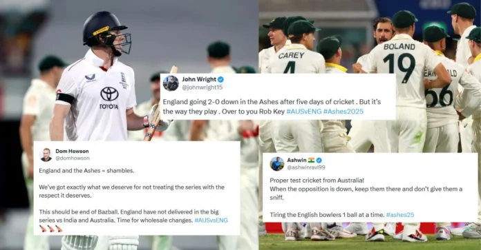 Ashes 2025–26: Fans react as England stare at defeat after Australia dominate Day 3 in pink-ball Test at the Gabba
