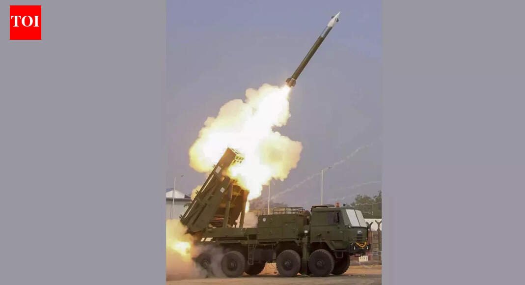 DRDO conducts Pinaka test: Maiden long-range guided rocket tested in Odisha; meets textbook precision | India News