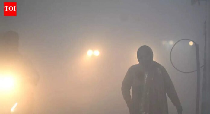 Delhi chokes under thick smog: AQI hits ‘severe’ levels in some areas; flights, train services hit due to low visibility | Delhi News
