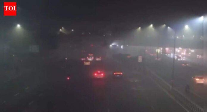 Dense smog engulfs Delhi-NCR: IMD issues orange alert; visuals show almost zero visibility | India News