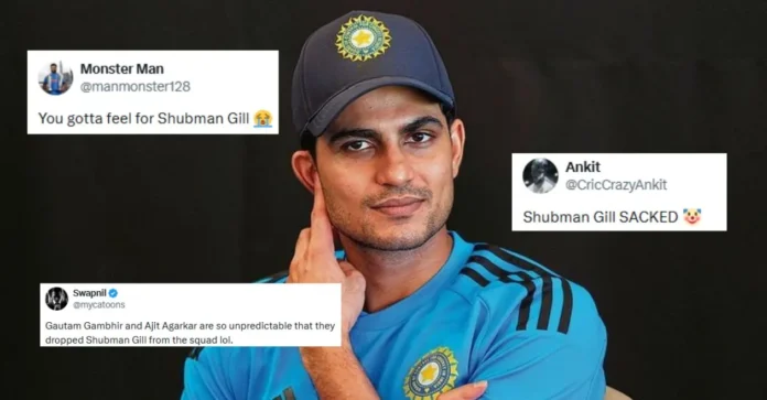 Fans left shocked as BCCI drops Shubman Gill from India’s T20 World Cup 2026 squad
