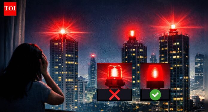 Flashing aviation lights on Mumbai high-rises: Are steady alternatives being overlooked? | Mumbai News