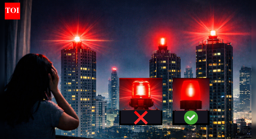 Flashing aviation lights on Mumbai high-rises: Are steady alternatives being overlooked? | Mumbai News