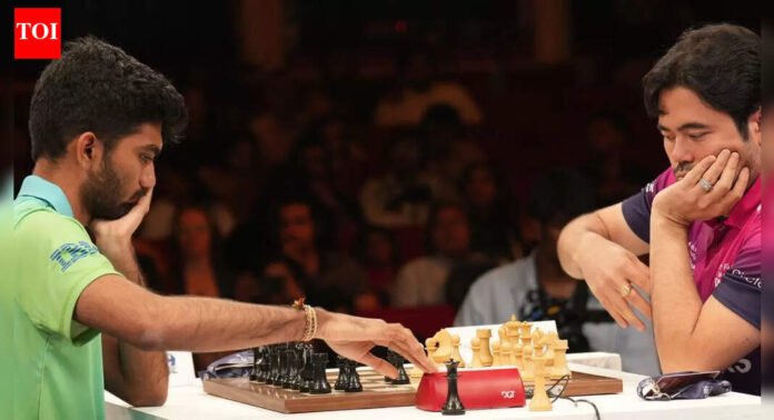 GCL 2025: D Gukesh vs Hikaru Nakamura ends in draw; Triveni Continental Kings begin title defence with a win | Chess News