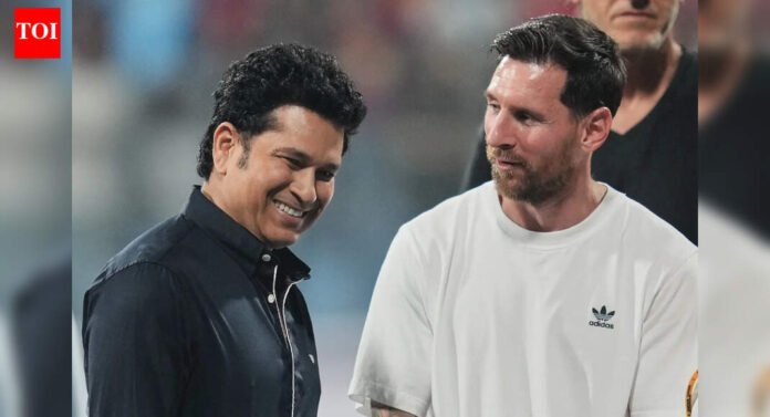 GOAT India Tour: Lionel Messi, Sachin Tendulkar share No. 10 moment; Sunil Chhetri leads football fiesta at Wankhede | Football News