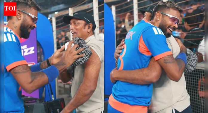 Hardik Pandya's monster hit injures cameraman; ice pack, hug follow - WATCH | Cricket News