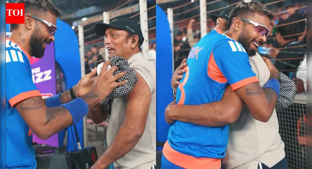 Hardik Pandya's monster hit injures cameraman; ice pack, hug follow - WATCH | Cricket News
