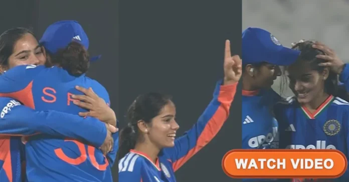 IND-W vs SL-W [WATCH]: Vaishnavi Sharma removes Nilakshika Silva to bags her maiden international wicket during 2nd T20I