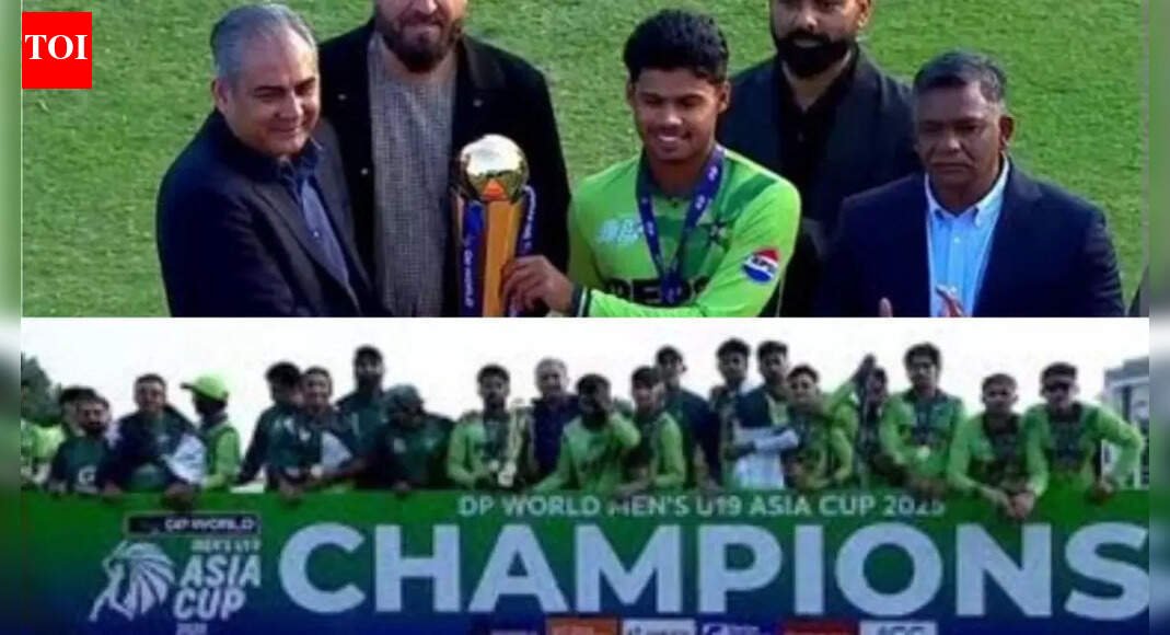 IND vs PAK Final: PCB chief Mohsin Naqvi presents trophy to U19 Asia Cup champions - Watch | Cricket News