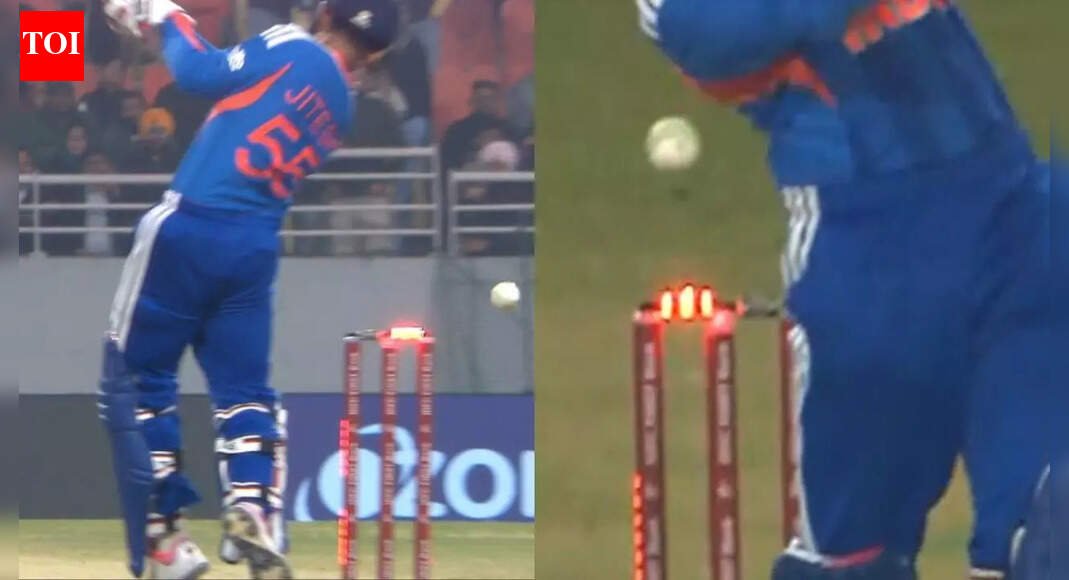IND vs SA: Rarest of the rare! Jitesh Sharma's lucky escape against South Africa goes viral - Watch | Cricket News