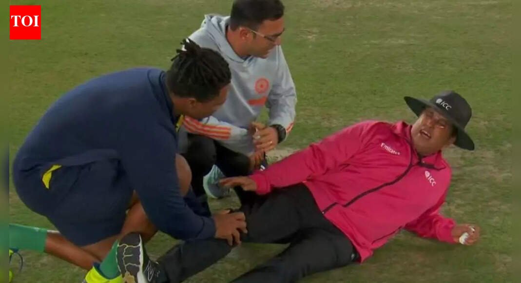 IND vs SA: Umpire down! Sanju Samson’s rocket shot hits official – Watch | Cricket News