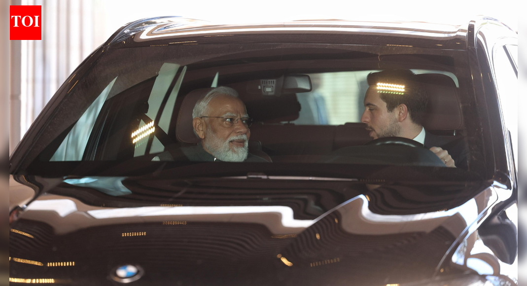 India-Jordan ties: Crown Prince Al Hussein bin Abdullah II drives PM Modi to museum as special gesture — see pics | India News