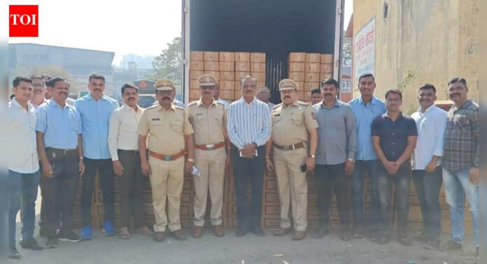 Kalyan excise vigilance team seizes Rs 1 crore worth of liquor hidden in 'maggi' container | Thane News