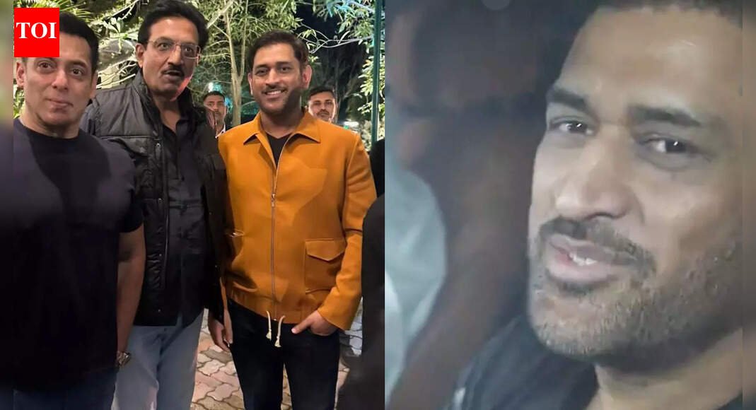 MS Dhoni at Salman Khan birthday party: Fans chant ‘Mahi bhai’ – WATCH | Cricket News