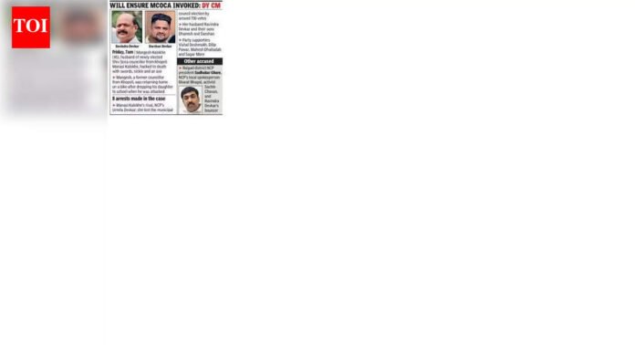 NCP runner-up & her husband among 8 held for killing Khopoli councillor’s husband | Mumbai News