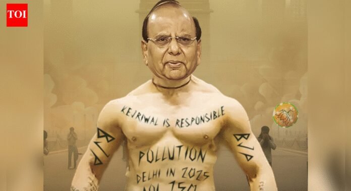 'New character unlocked': AAP's launches poster attack on Delhi LG; likens him with 'Ghajni' | India News