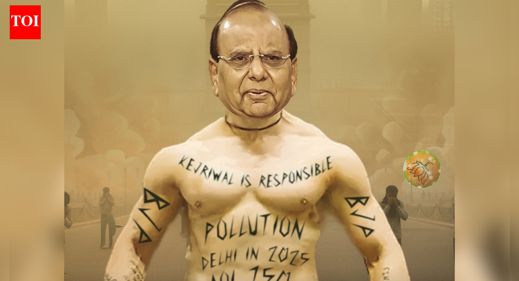 'New character unlocked': AAP's launches poster attack on Delhi LG; likens him with 'Ghajni' | India News