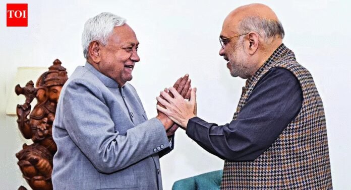 Nitish Kumar meets PM Narendra Modi, Amit Shah in a ‘courtesy call’ | India News