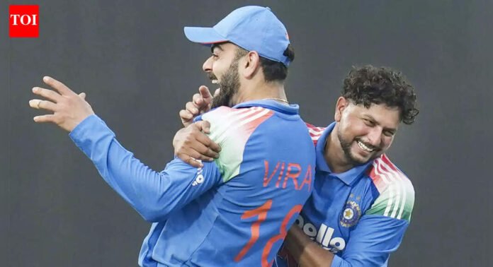 'Ro de, ro de!': Virat Kohli teases Kuldeep Yadav as spinner wins Impact Player of the Series — Watch | Cricket News