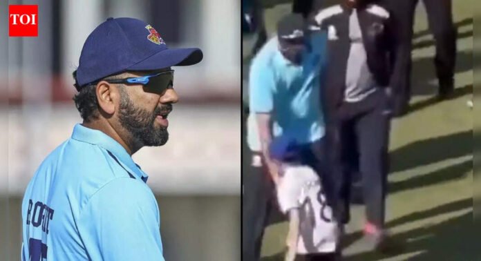 Rohit Sharma stops young fan from touching his feet; video goes viral after Vijay Hazare opener | Cricket News