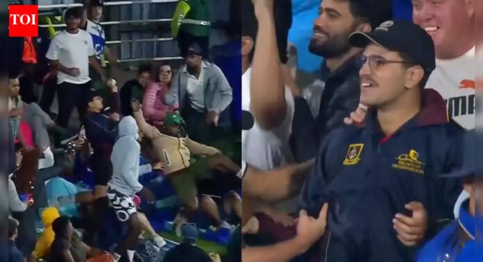 Rs 1.07 crore for a catch! Fan takes one-handed blinder, steals the show | WATCH | Cricket News