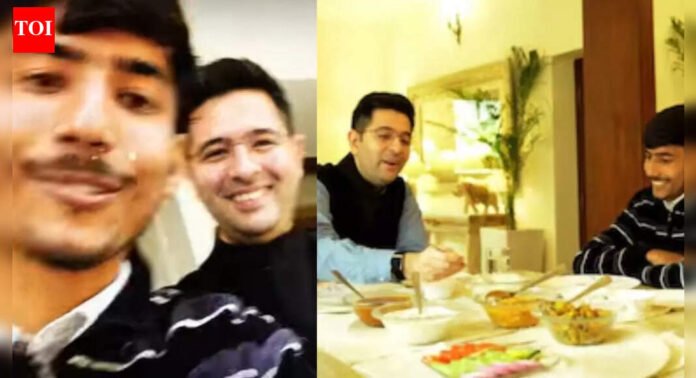 'Rs 763 for 28 deliveries': Raghav Chadha invites Blinkit delivery partner for lunch after low-pay video goes viral; watch | Delhi News