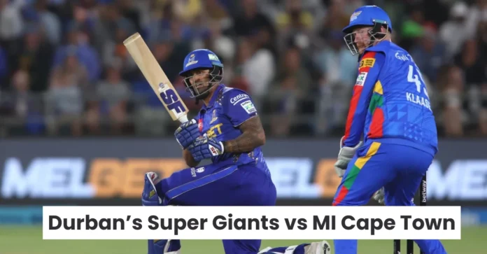 SA20 2026, DSG vs MICT Match Prediction: Who will win today’s game between Durban’s Super Giants and MI Cape Town?