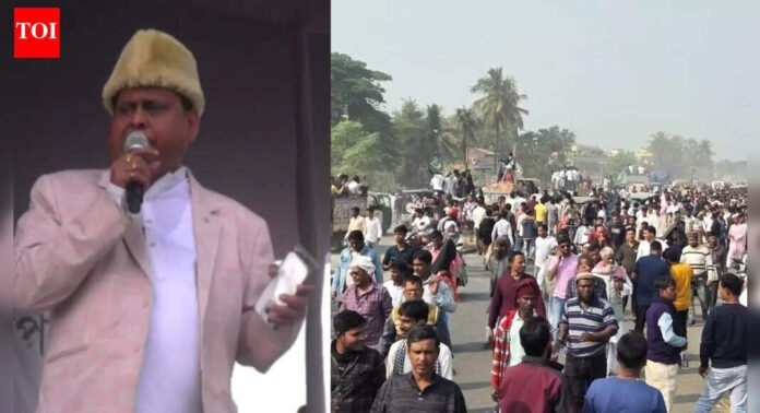 Suspended TMC MLA Humayun Kabir lays foundation stone for 'Babri Masjid' | Kolkata News