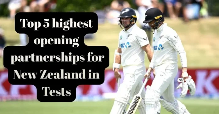 Top 5 highest opening partnerships for New Zealand in Tests ft. Devon Conway & Tom Latham