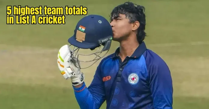 Top 5 highest team totals in List A cricket ft. Bihar