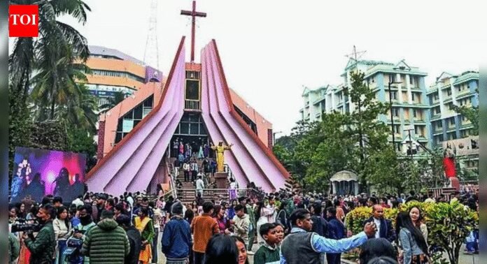 Vandals target Christmas decorations at Assam school, mob attacks mall in Raipur | India News