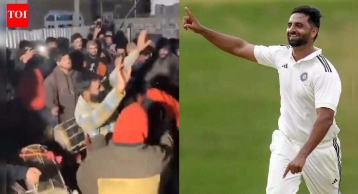 WATCH: Dhols, dances and tears of joy — Baramulla erupts as Auqib Nabi's IPL dream comes alive | Cricket News