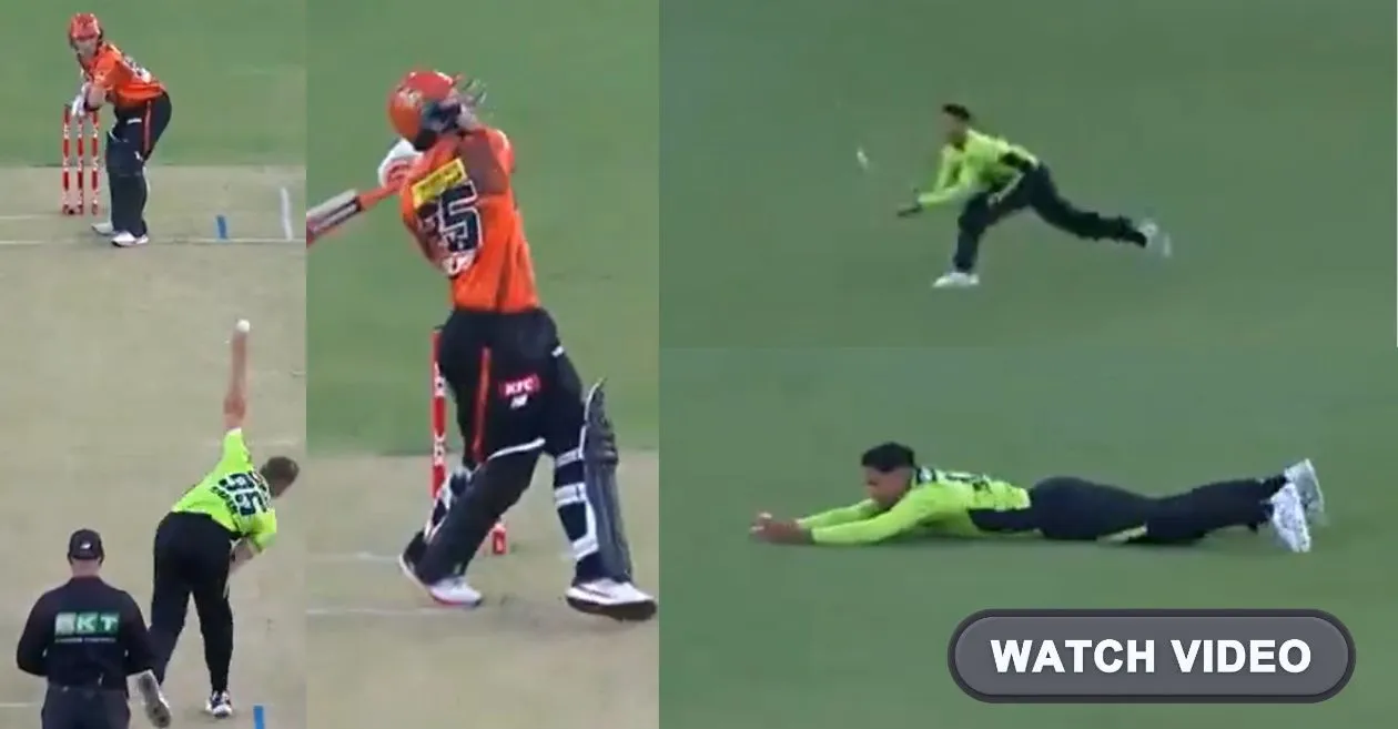 WATCH: Tanveer Sangha takes a sensational diving catch to dismiss Josh Inglis in BBL