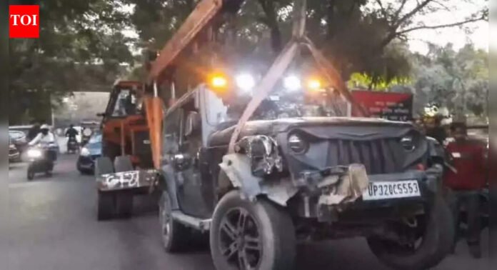 'Wanted to take girlfriend out for ride': 17-year-old Delhi boy crashes rented Thar; 3 injured | Noida News
