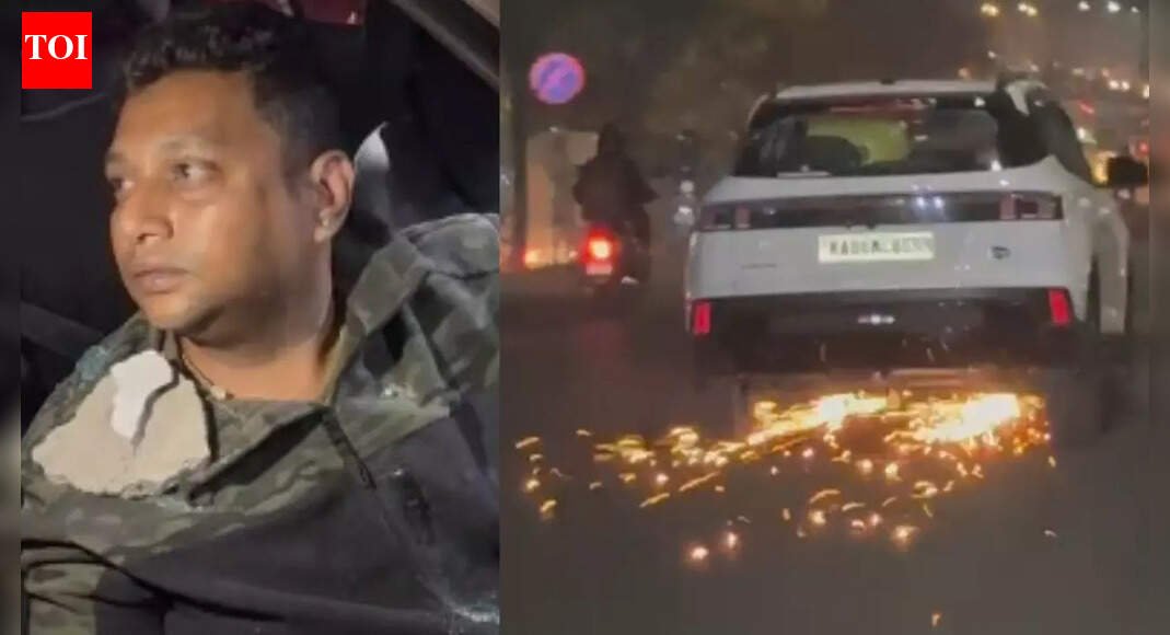 Watch: Drunk SUV driver drags Bullet bike for 500m in Bengaluru; mob thrashes accused | Bengaluru News