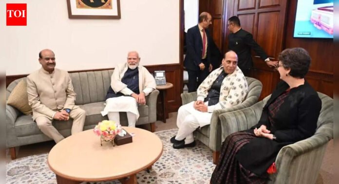 Winter session ends: OM Birla meets MPs as Parliament concludes; PM Modi, Priyanka in attendance | India News