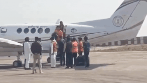 ‘Wastage of public money’: Congress targets video of Bageshwar Dham head on govt plane, cop touching feet; BJP hits back | India News