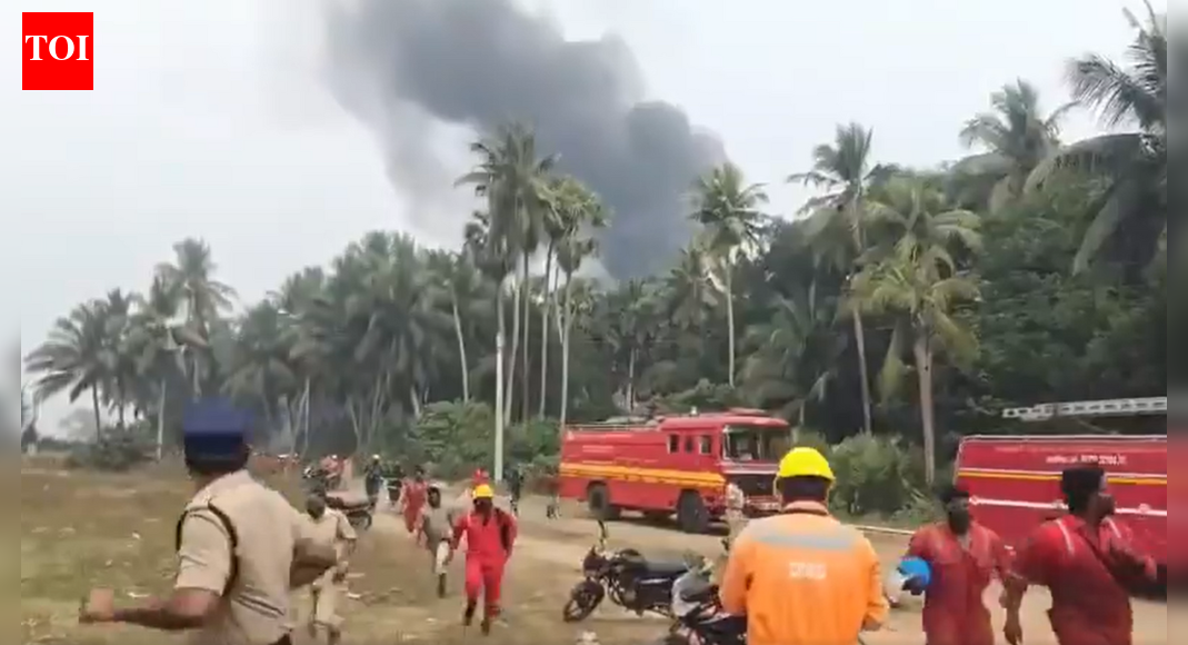 Andhra Pradesh: Massive gas leak at ONGC well in Konaseema triggers fire; villagers in panic | India News
