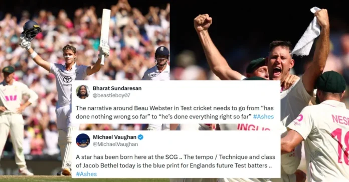 Ashes 2025-26: Fans react as Jacob Bethell’s maiden ton keeps England alive after Beau Webster’s triple strike sparks Australia comeback on Day 4 of SCG Test