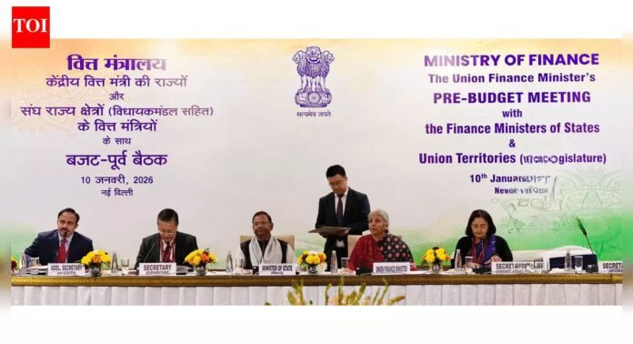 Finance minister chairs pre-budget consultation meeting with states, Union territories