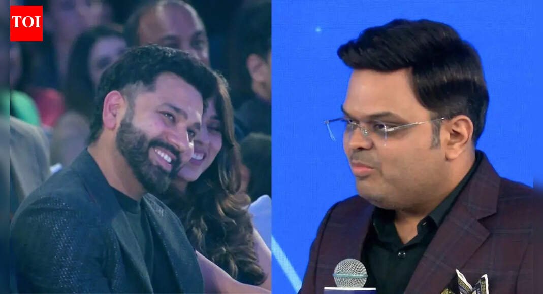 ICC chief Jay Shah calls Rohit Sharma 'our captain'; batter's reaction goes viral - Watch | Cricket News