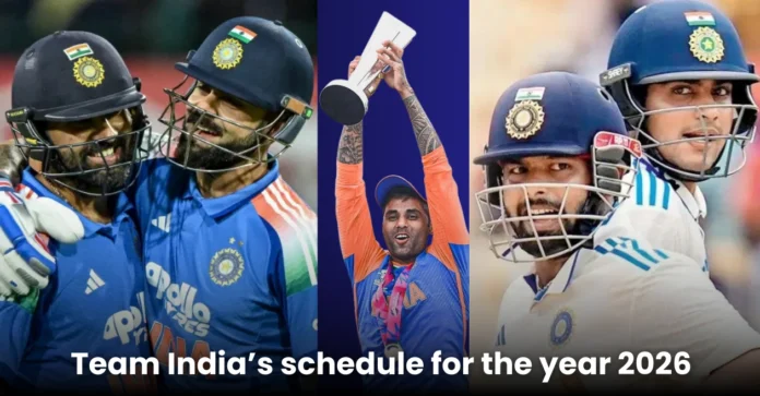 Indian Men’s Cricket Team 2026 Schedule: Dates, Series & Venues