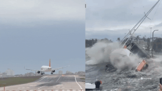 Istanbul storm caught on camera; video shows plane wobbling mid-landing — video