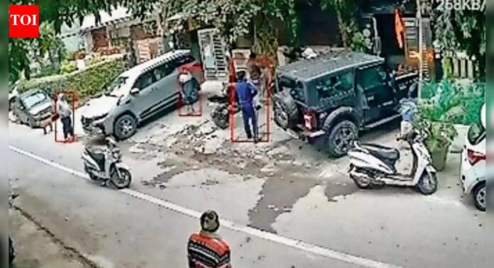 Laxmi Nagar assault: New clip shows SUV crashing into house; accused Omkar Yadav claims self-defence in viral video | Delhi News
