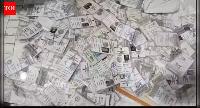 Maha civic polls: Voter ID cards found in garbage | India News