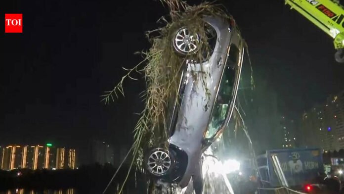 Noida techie death case: NDRF retrieves car from waterlogged trench after three days — video | India News